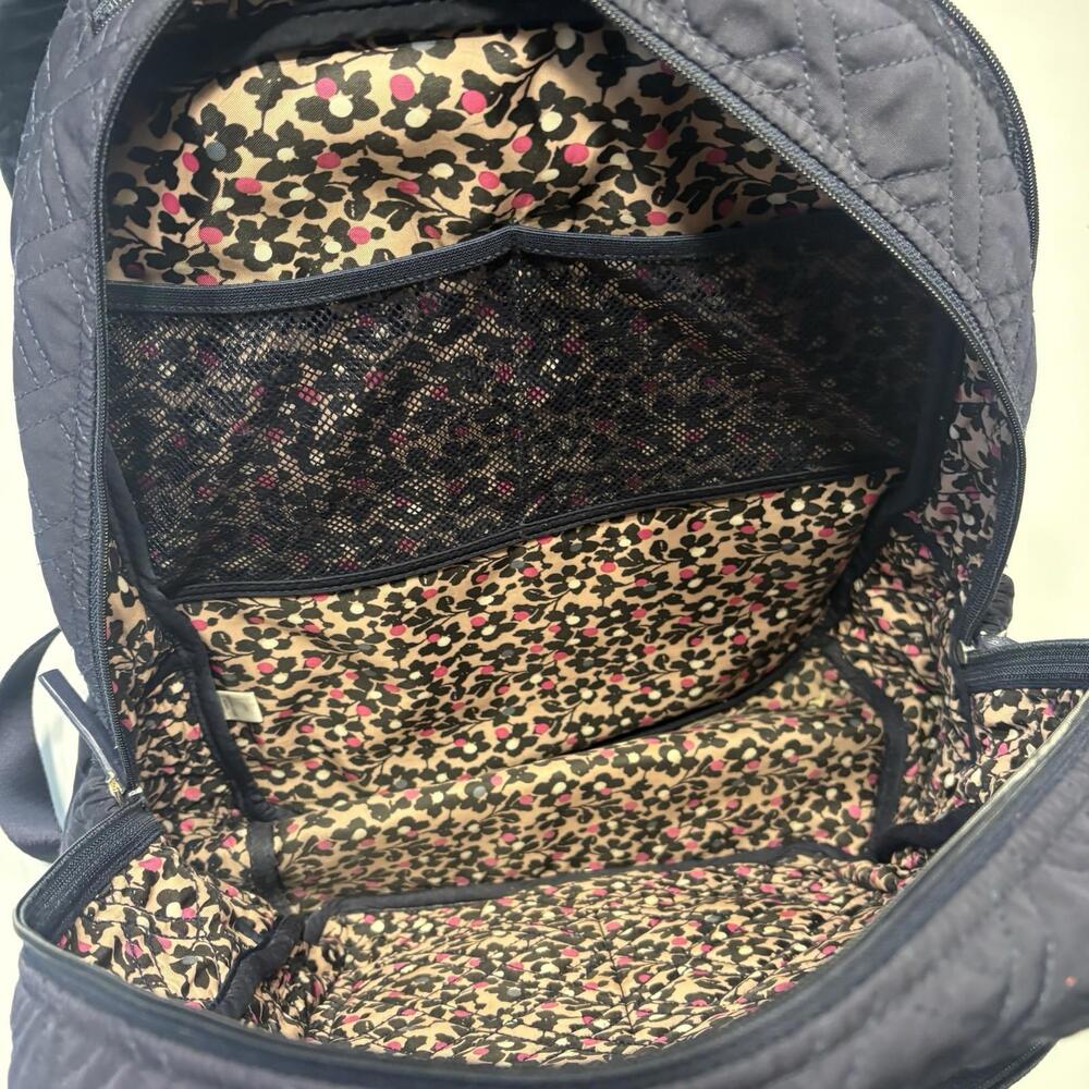 Vera Bradley Iconic Campus Backpack – Classic Navy - Picture 8 of 14
